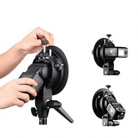 Offre Spéciale : Support pliable pour boîte à lumière souple type S, compatible flash de studio et boîte à lumière Bowens, noir S2 pour Godox
