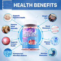 Usine directe OEM probiotique bonbons mous Gummies vitamines pour adultes et nouveau-nés favorise la digestion et l'absorption en gros