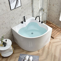 Baignoire triangulaire autoportante de style japonais de 0.8 à 1m de profondeur pour adultes, siège de bain moderne pour petite maison, vente en gros pour salles de bain modernes