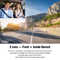 Caméra de tableau de bord de voiture HD 1080p à 3 objectifs avec écran IPS de 3 pouces, vision nocturne et contrôle par application - NOVUS NDC007