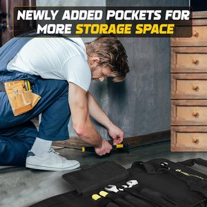 Free sample Detachable <b>Roll</b> <b>up</b> Oxford Tool Organizer Rolling Tool Bag for Mechanic and Electrician - Product Image 2
