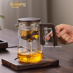 Set da Tè Gongfu in Vetro Resistente al Calore, Teiera Elegante e Durevole con Filtro per Separazione dell'Acqua, Adatta <span class=keywords><strong>a</strong></span> Tutte le Occasioni - Product Image 4