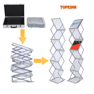 Espositore Professionale in Alluminio per Brochure con Vassoi in Acrilico, Porta Documenti A4 per Fiere, Mostre e Hall <span class=keywords><strong>di</strong></span> Hotel - Product Image 3