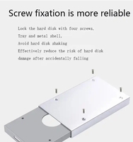 Custodia Antiurto per Disco Rigido Esterno da 2,5 Pollici con Copertura in Silicone, Custodia Protettiva in Alluminio USB 3.0, Garanzia di Un Anno