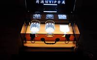 Boîte à vin lumineuse à LED avec logo personnalisé, ensemble de verres à champagne VIP pour bar KTV avec boîte à lumière rechargeable