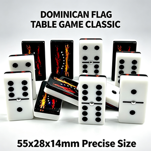 28 <span class=keywords><strong>dominos</strong></span> personnalisés en acrylique solide, impression intégrale, motif flamme, taille et illustration personnalisées, pour jeu de table - Product Image 3