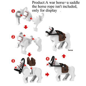 Thời Trung Cổ hiệp sĩ chiến tranh Ngự<span class=keywords><strong>a</strong></span> xây dựng khối đồ chơi mini quân đội con số nhự<span class=keywords><strong>a</strong></span> mini ngự<span class=keywords><strong>a</strong></span> yên khối xây dựng unisex WW2 con số - Product Image 4
