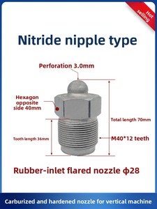 <span class=keywords><strong>Buse</strong></span> filetée résistante aux hautes températures pour machine d'injection plastique verticale - Product Image 3