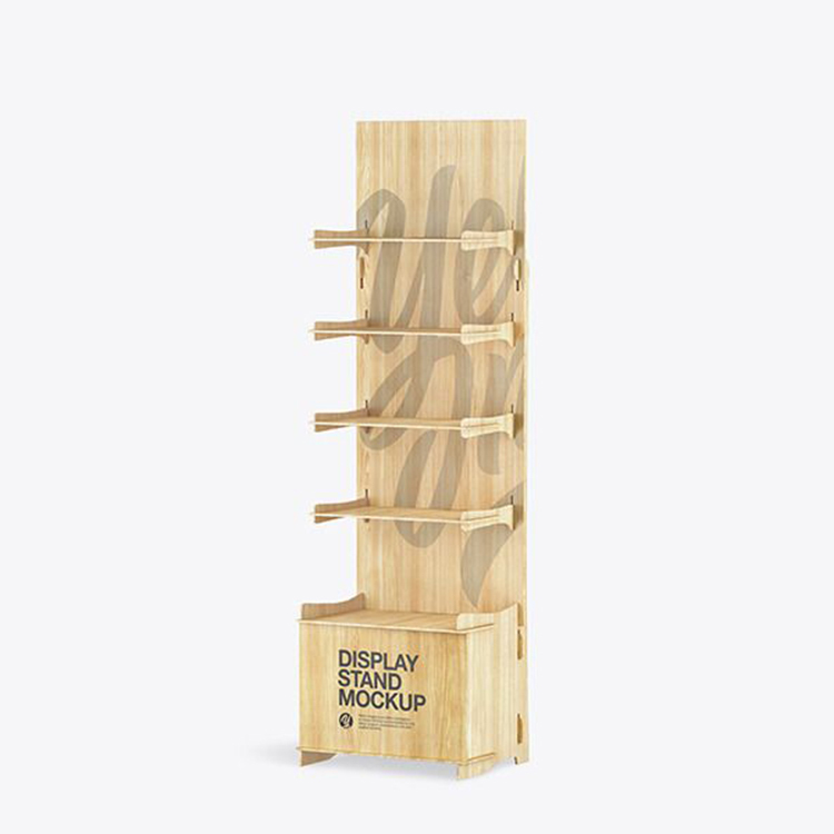 Customized Plywood Wooden Display Shelf Unit Skin Care Product Display Stand for Moisturizing Cream — view 6