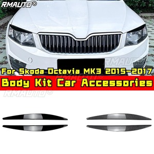 Auto <b>Head</b> Light Lamp Eyelids Eyebrow Headlight Decoration Car <b>Styling</b> Trim for Skoda Octavia MK3 2015-2017 Car Accessories - Product Image 2