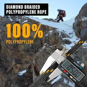 Diamond Braided Polypropylene Nylon <b>Rope</b> Mix <b>Thick</b> Heavy Duty <b>Ropes</b> 1/2 Inch 50ft - Product Image 4