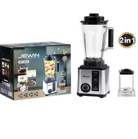 JEWIN 3L Mixeur de cuisine multifonctionnel 2-en-1 en acier inoxydable pour la maison, presse-agrumes et mixeur, appareil de cuisine