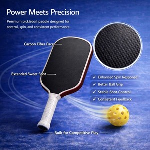 Pala de Pickleball HYM 2026 <span class=keywords><strong>Ben</strong></span> Johns Pro V 16mm 14mm GEN5 con Estructura Cinética de Fibra de Carbono Termoformada, Aprobada por USAPA UPA-A - Product Image 2