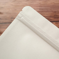 Sachet refermable biodégradable en papier kraft avec fenêtre transparente pour le stockage de fruits secs et de collations