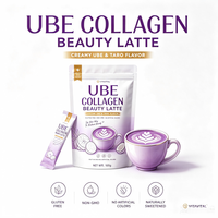 Poudre de Latte Beauté au Collagène Ube avec Collagène Marin, Glutathion et Vitamine C pour le Soutien de la Santé de la Peau, Marque Privée OEM