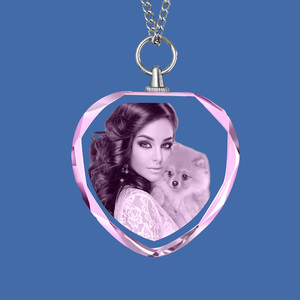 Collar de Cristal Personalizado con Foto K9 al por Mayor, Collar de Cristal en Blanco Barato para Regalo de Boda y Día de San Valentín con Tema 'Amor' en Caja de Regalo - Product Image 3