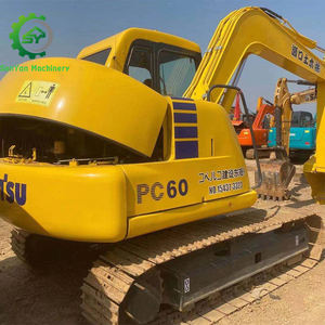 Excavadora hidráulica sobre orugas Komatsu PC60 usada a precio de fábrica, componentes de núcleo de excavadora de 6 toneladas, bomba de caja de cambios de motor PLC - Product Image 1