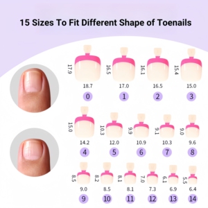 MyBeautyNails Venta al por Mayor en Stock Uñas Postizas Francesas Blancas y de Colores para Pies, Puntas de Uñas de Gel Suave, Uñas Postizas - Product Image 4