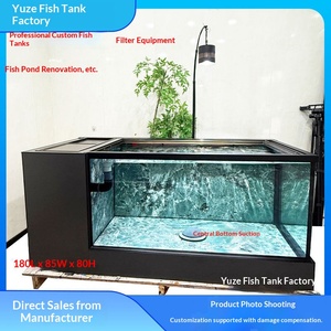<span class=keywords><strong>Aquarium</strong></span> sur pied ultra-clair <span class=keywords><strong>en</strong></span> verre, grand et moyen, à cinq lignes, ultra-blanc, léger, pour l'observation des Koi et des Arowana - Product Image 2