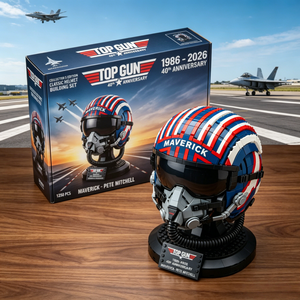 Casco de <span class=keywords><strong>Top</strong></span> <span class=keywords><strong>Gun</strong></span> <span class=keywords><strong>Maverick</strong></span>, 40.º Aniversario, Temática Deportiva, Bloques de Construcción de Plástico, Juego de Juguetes DIY, Escala 1:12, 50 Piezas - Product Image 6