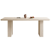 Table et chaises de salle à manger rectangulaires de style rétro français, design antique, en pierre, pour petit appartement ou restaurant