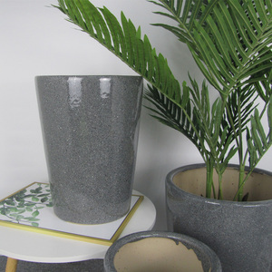 Chất Lượng Cao Hàng Ngày Gốm Bộ 3 Tráng Men Chậu Hoa Cho Nhà Và Vườn Sử Dụng Cho Trồng Cây Với Bụi Bẩn - Product Image 5