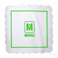Tapis de Mahjong Bleu 800x800mm, Réduction du Bruit, 3mm d'Épaisseur, Tapis de Mahjong Américain de Luxe