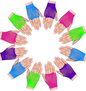 Sarung tangan jaring ikan sangat elastis sarung tangan pernikahan pengantin wanita Goth Punk seksi pesta dekorasi Prom malam disko wanita - Product Image 2