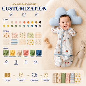 Combinaison pour bébé en coton biologique 100% avec logo personnalisé d'usine OEM, pyjama pour nouveau-né pour marques privées - Product Image 5