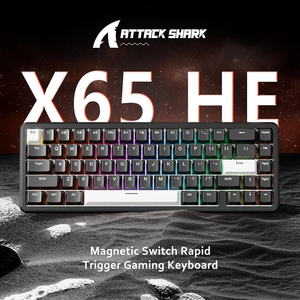 Tấn Công Cá Mập X65 Ông 60% Có Dây Chơi Game Cơ Khí Bàn Phím-Hall Hiệu Ứng Chuyển Đổi Từ Tính 8Khz hot-swappable RGB Bàn Phím - Product Image 5