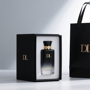 Flacon de parfum en verre transparent personnalisable de 50ml Flacon de parfum vide carré de 100ml avec boîte d'emballage - Product Image 5