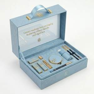 Boîte de maquillage de luxe avec poignée en ruban et boîte rigide - Product Image 5