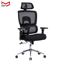 VANBOW Offre Spéciale chaise de bureau pivotante respirante design européen chaise de direction en tissu de grande taille avec appui-tête réglable
