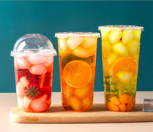 Gobelets en plastique écologiques avec logo personnalisé pour animaux de compagnie, thé au lait, thé aux fruits, baril personnalisé jetable, gobelets en plastique uniques - Product Image 4