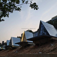 Faible coût 2 histoire tunisie modulaire triangle béton ciment panneau de mur villas de luxe maison préfabriquée faisant la machine pour l'europe corée