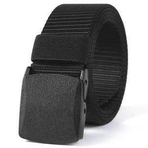 Cinturón ajustable de 120cm de largo para hombres-Correa de nylon de alta calidad para pantalones con hebilla de plástico, pretina para pantalones - Product Image 1