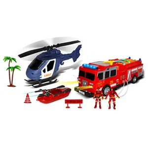 Новая модель игрушечного пожарного автомобиля в двух стилях, пластиковый грузовик, пожарный двигатель, пожарный двигатель, набор игрушек для детей
