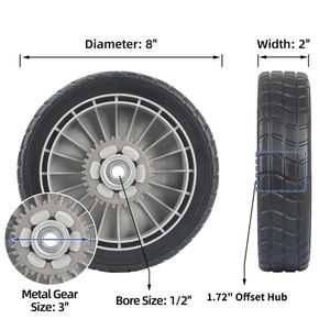 Roues arrière, roues <span class=keywords><strong>de</strong></span> 8 pouces adaptées aux tondeuses à gazon <span class=keywords><strong>Honda</strong></span> HRR216 HRS216 HRT216, lot <span class=keywords><strong>de</strong></span> 2 - Product Image 4