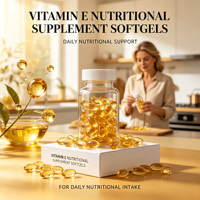 Capsules de vitamine E naturelle 0,6 g, D-Alpha Tocophérol, antioxydant haute puissance pour la santé de la peau des adultes, étiquette privée OEM
