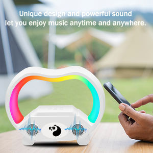 Nouvelle arrivée Mini haut-parleurs portables sans fil avec LED RVB Super Bass & Active Stereo Woofer HiFi Music 10W Puissance <span class=keywords><strong>de</strong></span> sortie - Product Image 6