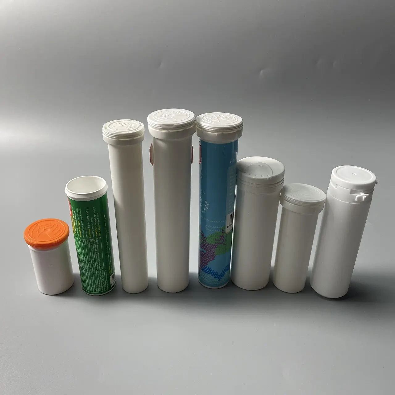 Индивидуальная пластиковая трубка для упаковки витаминов, шипучие таблетки, трубка с силиконовым гелем, осушитель