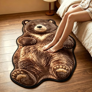 Alfombra Personalizada con Estampado Animal Irregular, Alfombra con Forma de <span class=keywords><strong>Husky</strong></span> Impresa en 3D, Alfombra de Área con Forma Personalizada, Suave y Afelpada - Product Image 5