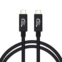 Câble USB 80G 240W Type-C vers Type-C blindé tressé avec charge rapide 5A et gaine en PVC pour lecteur de codes-barres et prise en charge 4K120Hz