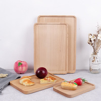 Vente en gros de planche à découper en bois de hêtre et marbre Plateau de nourriture aux fruits au fromage poli de style classique Plat de riz durable jetable
