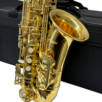 Cost-Effective Aiersi Brand Professional Golden Eb Alto Saxophone with case Hot Sale Woodwind Musical Instruments
