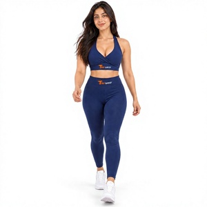 Women Yoga Set Fitness Workout Sportswear Matching Top <b>Leggings</b> <b>Activewear</b> Gym Training Clothing Custom OEM Private Label - Product Image 1