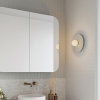Lámpara de Pared Minimalista de Alabastro, Aplique de Pared Redondo de Alabastro, Aplique de Pared Moderno de Mármol y Alabastro, Luz de Pared de Alabastro