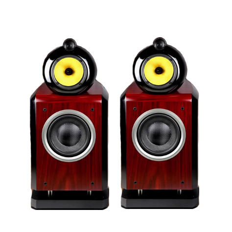 Rose Red Wooden Passive Bookshelf Speaker for Home Theatre Karaoke