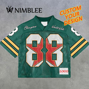 OEM, оптовая продажа, новый дизайн, уличная одежда с 3D принтом и V-образным вырезом, тренировочная футбольная рубашка с вышивкой, сетчатая укороченная национальная команда, Футбольная майка - Product Image 1