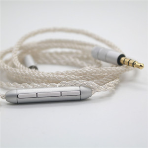 3.5mm Type C <b>Stereo</b> Earphone <b>Cable</b> 8 Strand Silver Plated With Mic And Tuning Function For Mobile Phone - Product Image 4